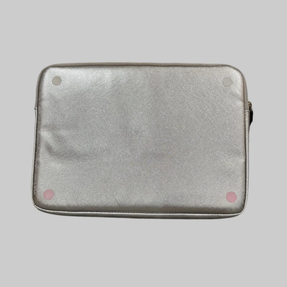 Kate Spade Silver Metallic Laptop Case